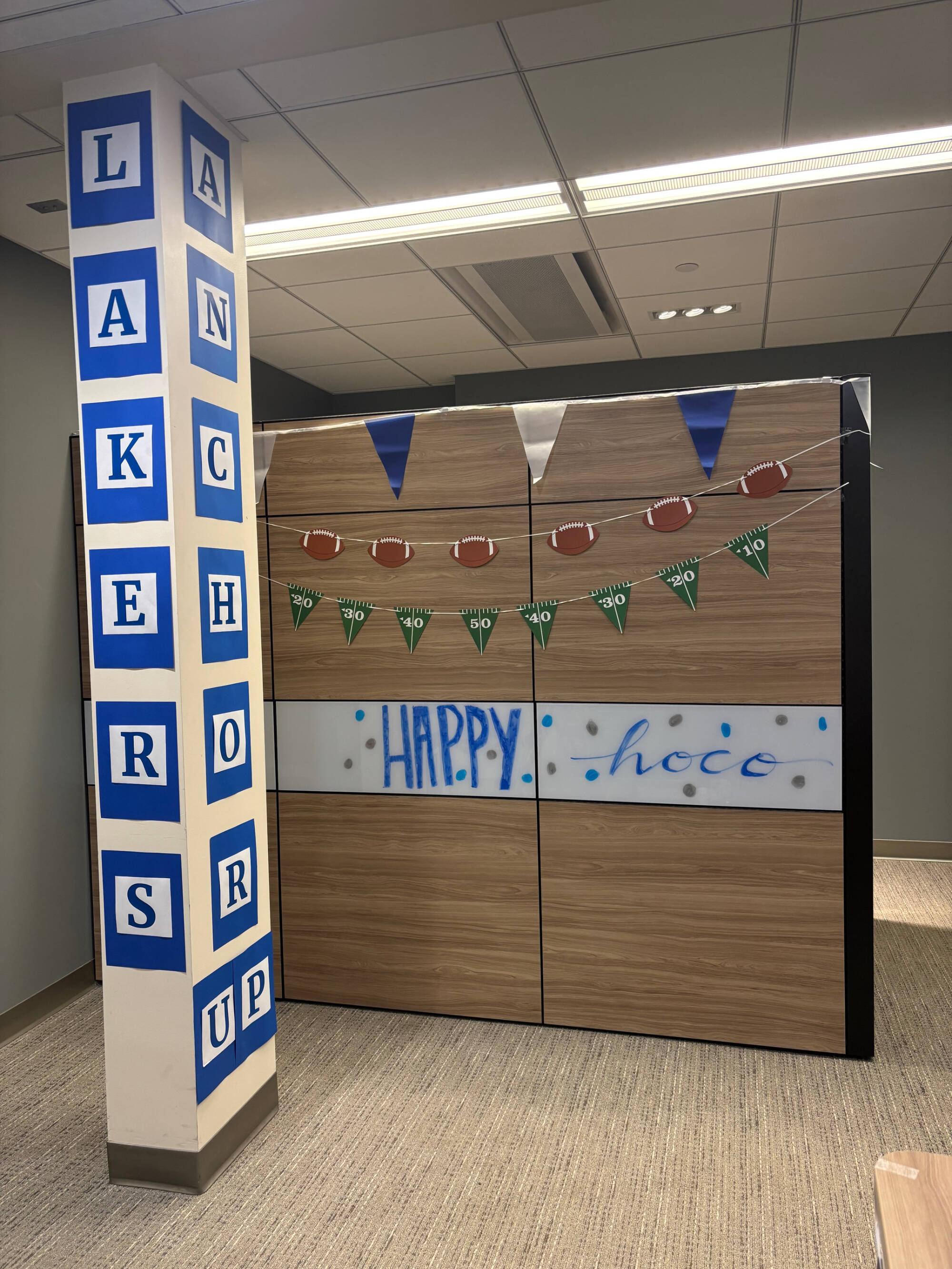 Photo of homecoming decorations